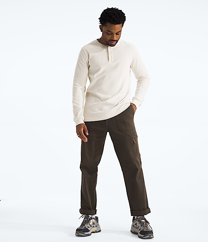 Men's Waffle Long-Sleeve Henley - Image 2