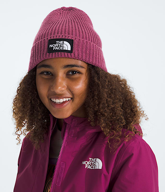 Kids' TNF? Box Logo Cuffed Beanie - Image 2