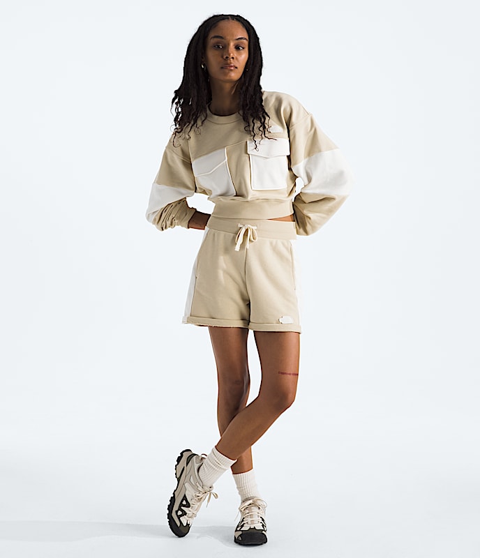 Women's Terry Oversized Cropped Crew - Image 2