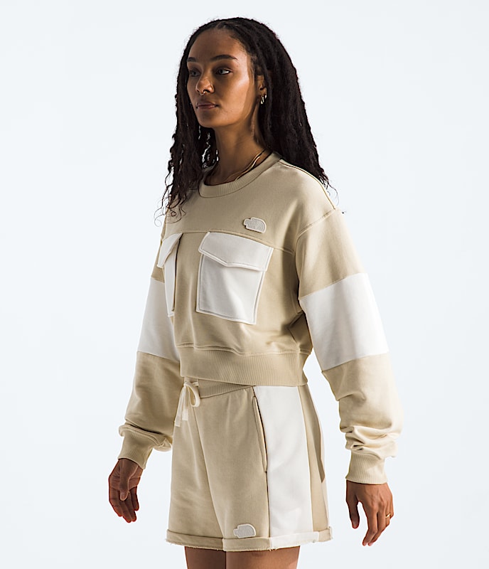 Women's Terry Oversized Cropped Crew - Image 4
