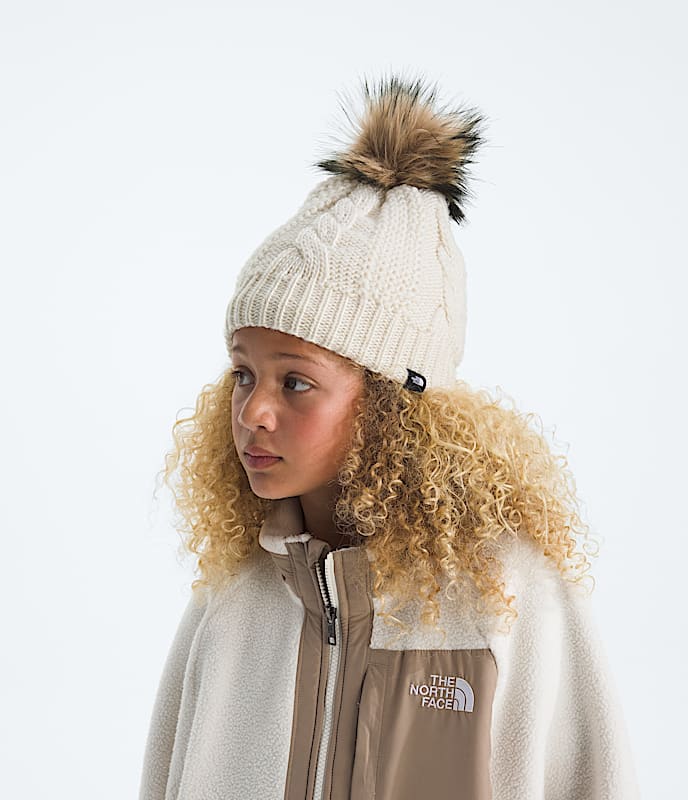 Kids' Lined Oh Mega Fur Pom Beanie - Image 2