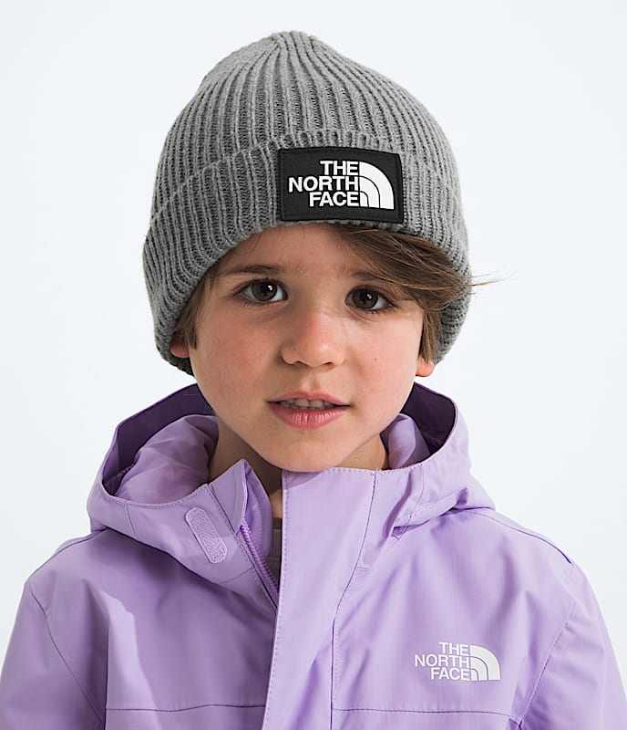 Kids' TNF? Logo Box Cuffed Beanie - Image 2