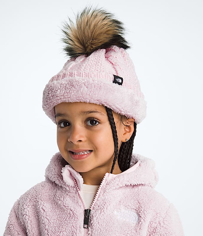 Kids' Lined Oh Mega Fur Pom Beanie - Image 2